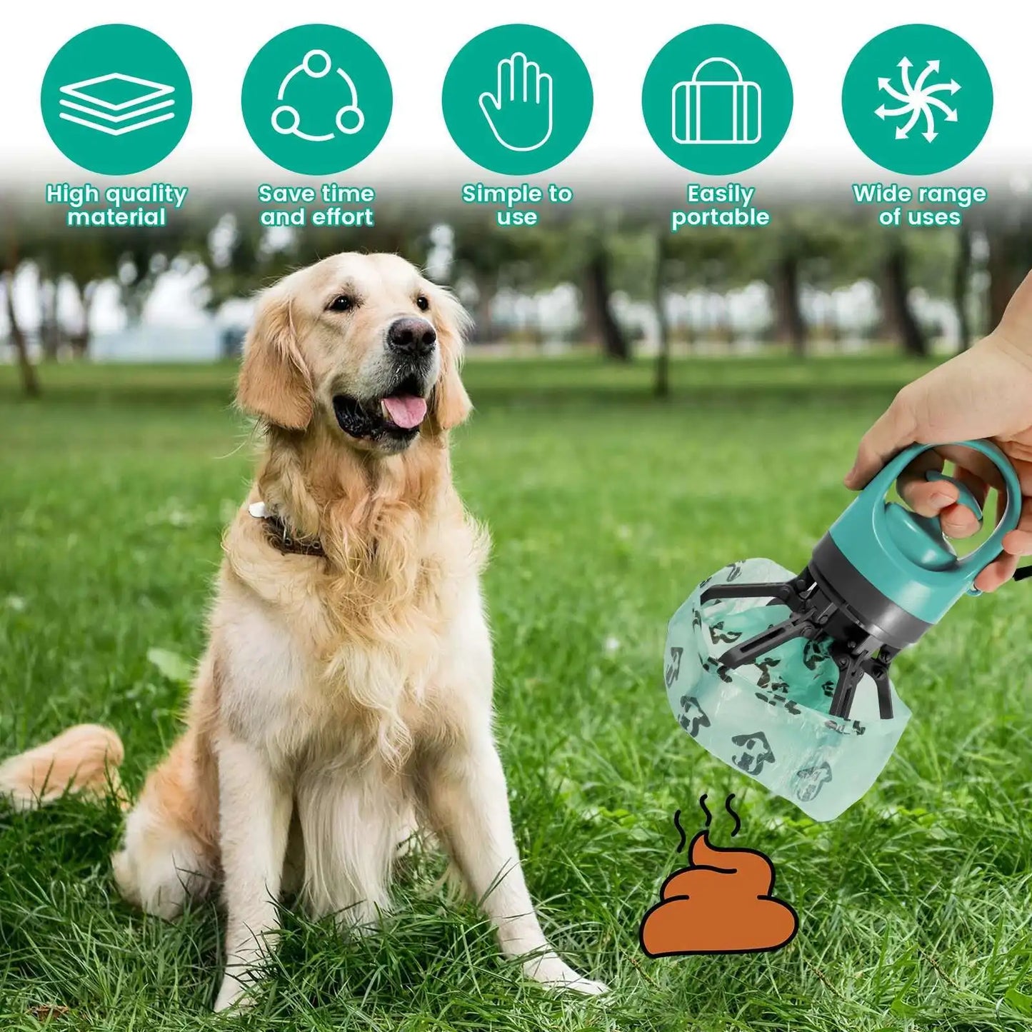 PoochScoop™ - Portable Dog Pooper Scooper Outdoor Pet Waste Grabber
