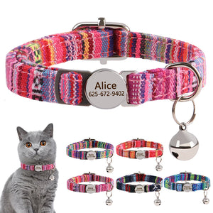 Velora™ - Personalized Engraved Nylon Cat Collar