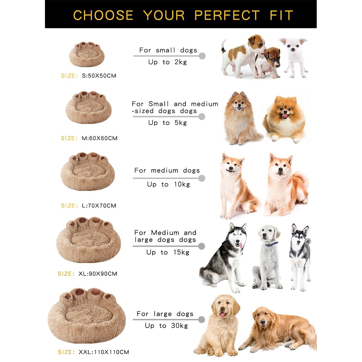 BigSnug™ - Fluffy Dog Bed Cushion