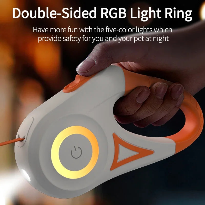 GlowTrek™ - Retractable LED Leash