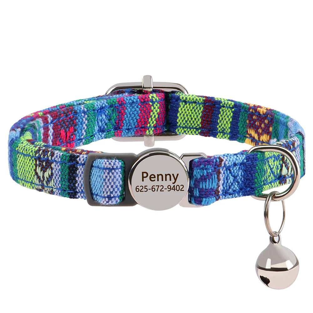 Velora™ - Personalized Engraved Nylon Cat Collar