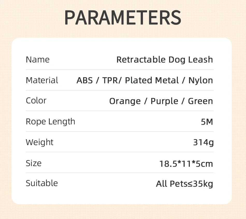 GlowTrek™ - Retractable LED Leash