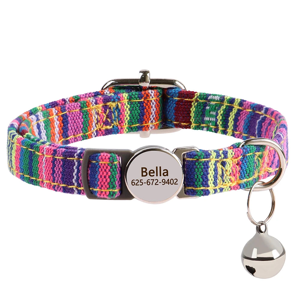 Velora™ - Personalized Engraved Nylon Cat Collar