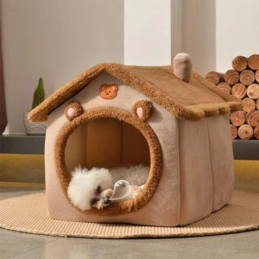 CozyCave™ - Foldable Pet House Cave Beds