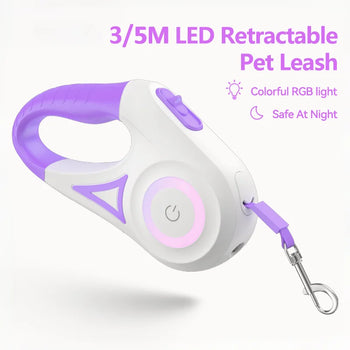 GlowTrek™ - Retractable LED Leash