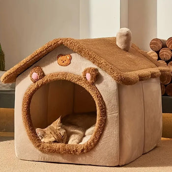 CozyCave™ - Foldable Pet House Cave Beds