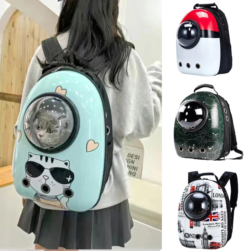 WhiskerTote™ - Cartoon Cat Carrier Backpack