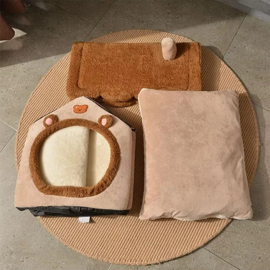 CozyCave™ - Foldable Pet House Cave Beds