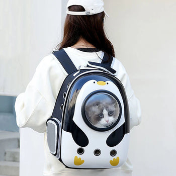 WhiskerTote™ - Cartoon Cat Carrier Backpack