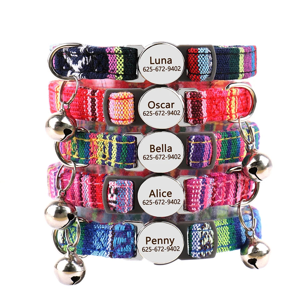 Velora™ - Personalized Engraved Nylon Cat Collar