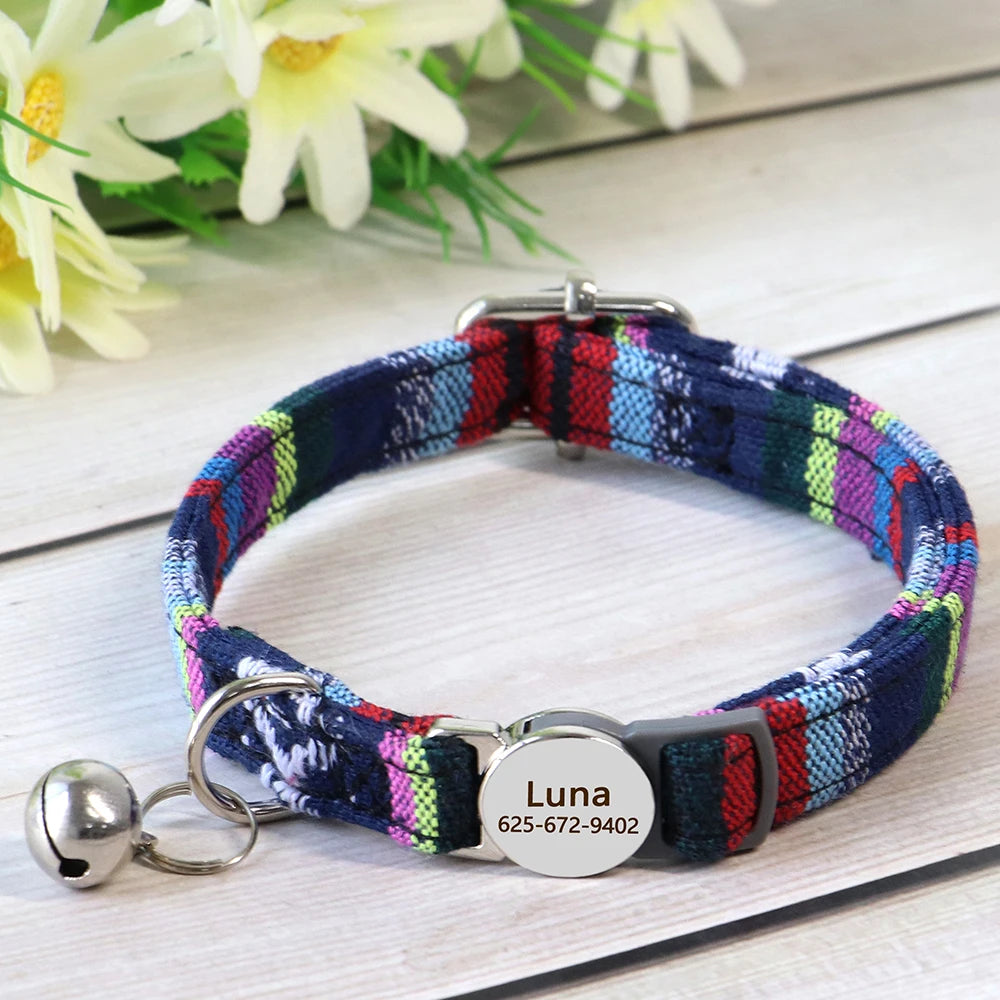 Velora™ - Personalized Engraved Nylon Cat Collar